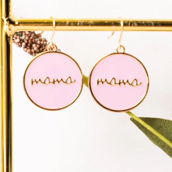 One Blessed Nana Jewelry - NWT BOUTIQUE 'MAMA' GOLDTONE EARRINGS *GREAT GIFT IDEA*